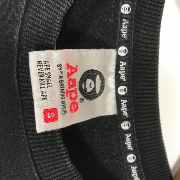 Aape Ape head logo crewneck black - Picture 4 of 5